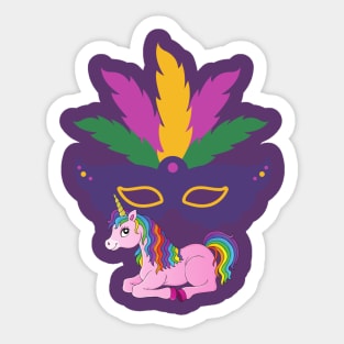 Mardi Gras Unicorn Svg, Kids Mardi Gras Svg, Unicorn Face Svg, Fat Tuesday Svg, Girl Mardi Gras Shirt Svg Files for Cricut & Silhouette, Png  Bestseller Sticker